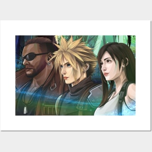 Barret, Cloud, Tifa FF VII Remake Posters and Art